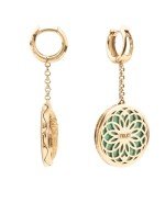 Серьги из золота c бирюзой и лазуритом