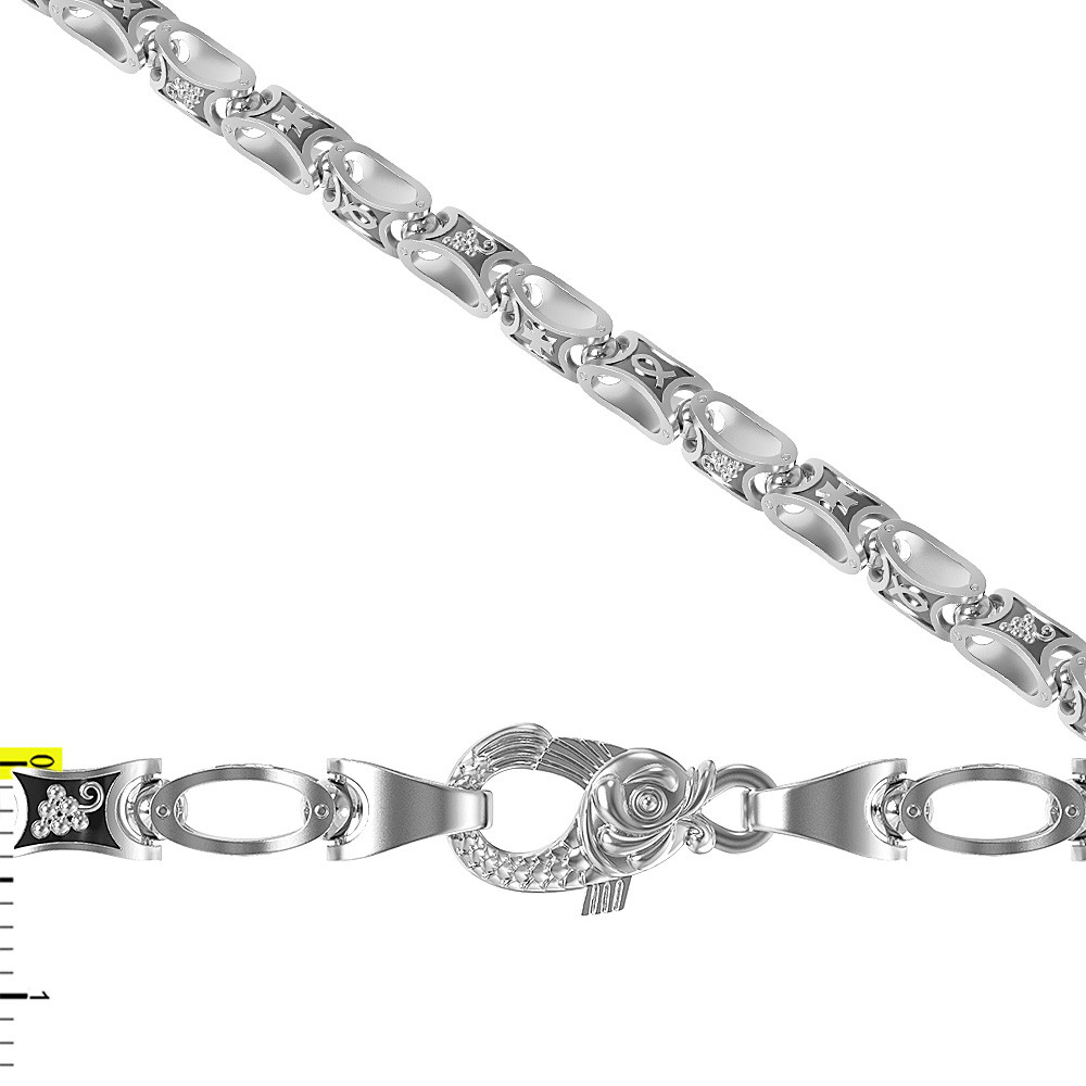 Цепь из белого золота 585 пробы