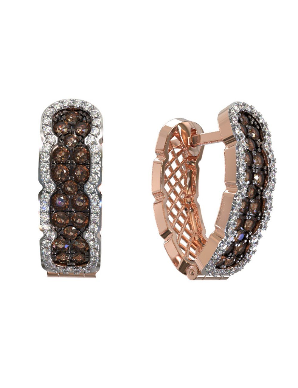 Серьги из золота c бриллиантами