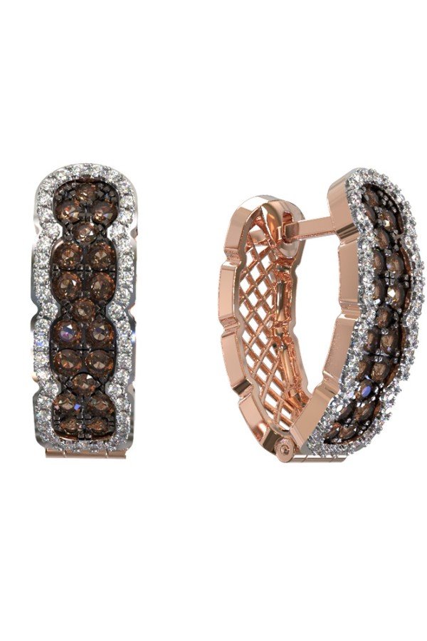 Серьги из золота c бриллиантами