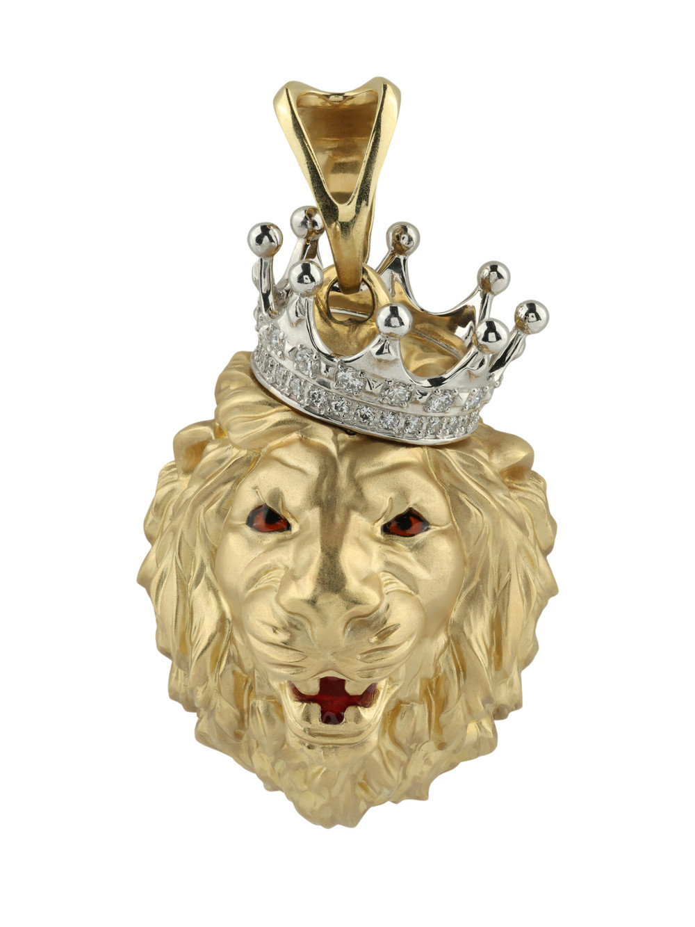 Подвеска из лимонного золота 585 пробы c эмалью и бриллиантами