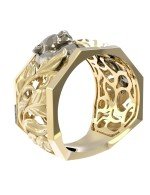 Кольцо из лимонного золота