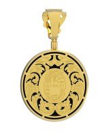 Подвеска из лимонного золота c эмалью и ониксом