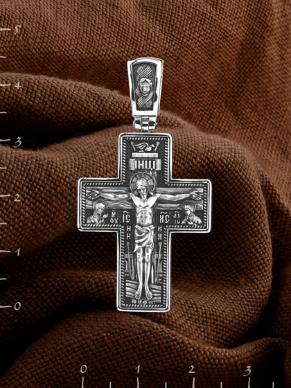 Крест из белого золота 585 пробы