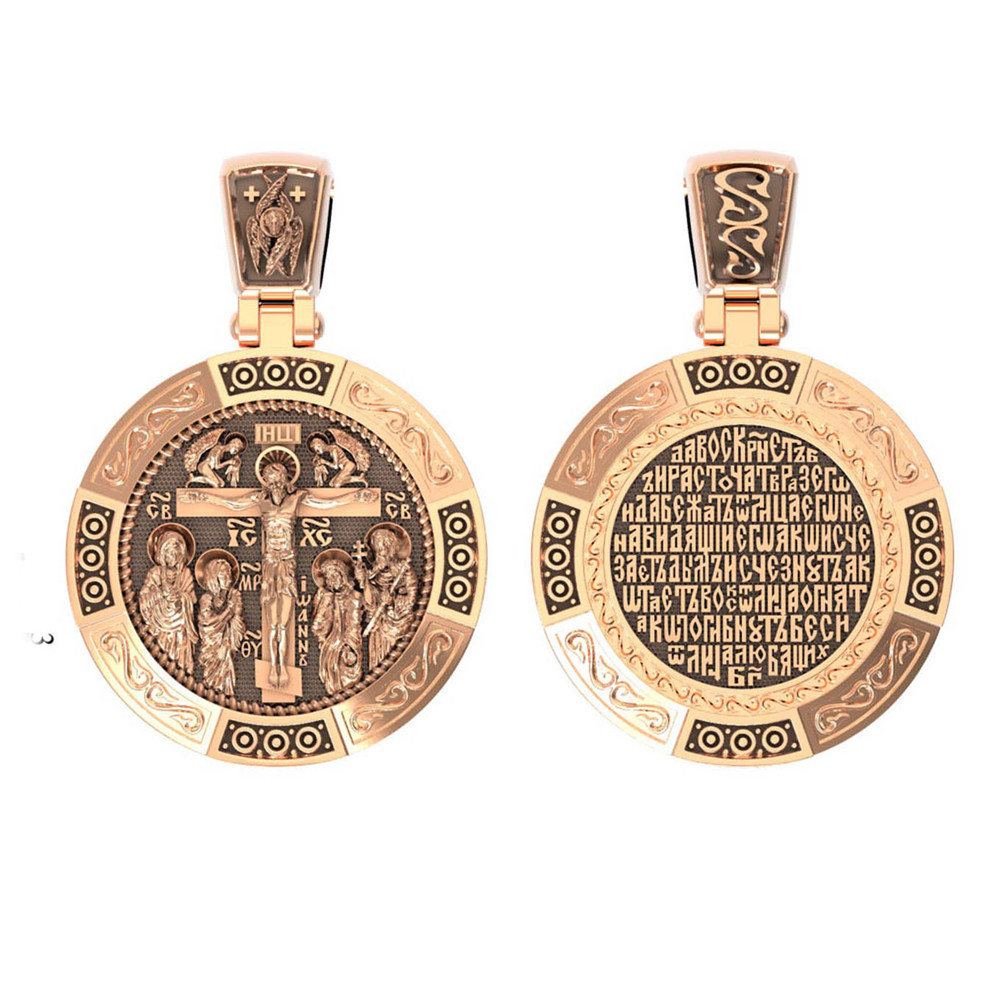 Нательная икона из красного золота 585 пробы