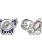 Серьги из белого золота c лазуритом и перламутром