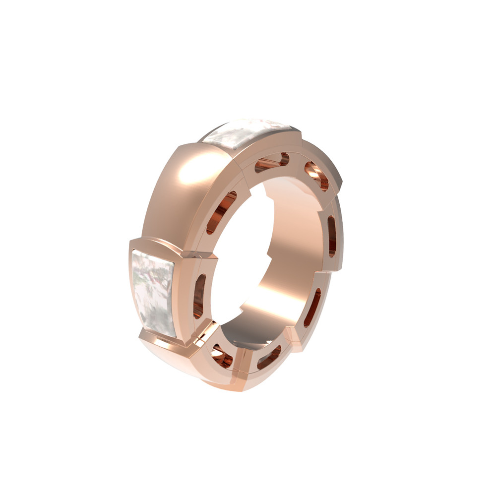 Подвеска из красного золота 585 пробы c перламутром