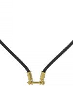 Гайтан из лимонного золота c кожаным шнурком