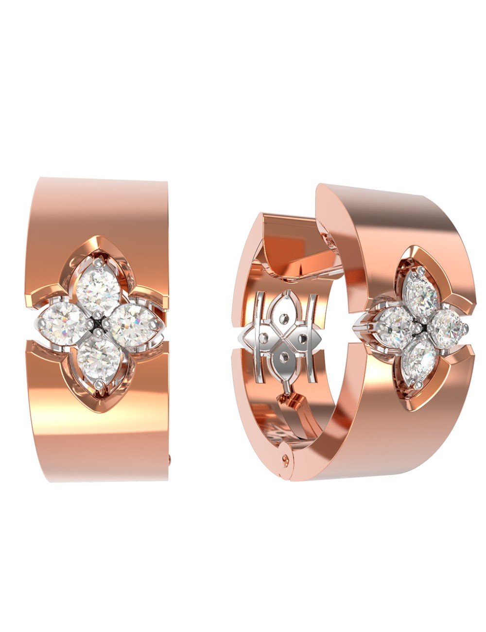 Серьги из золота c бриллиантами