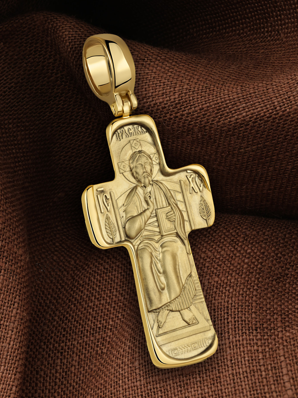 Крест из лимонного золота 585 пробы