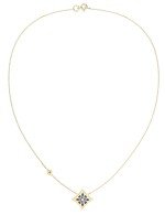 Колье из лимонного золота c бриллиантами и лазуритом