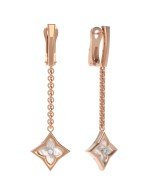 Серьги из золота c бриллиантами и перламутром