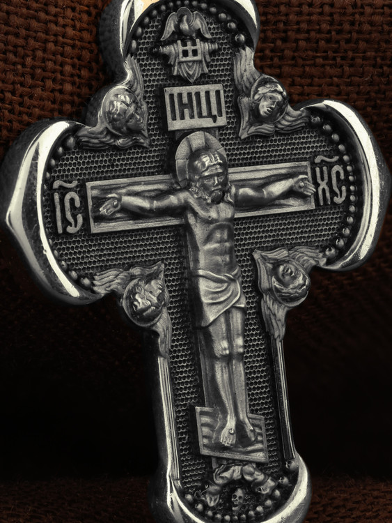 Крест из белого золота 585 пробы