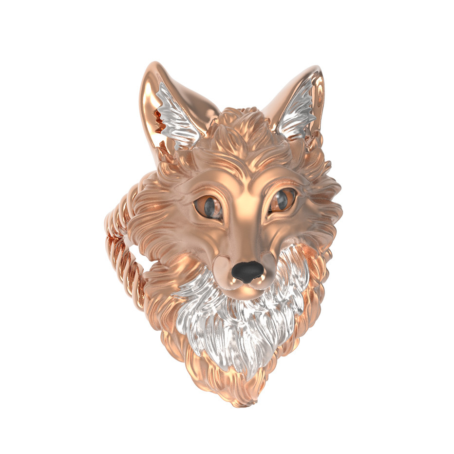 Кольцо из красного золота 585 пробы c эмалью