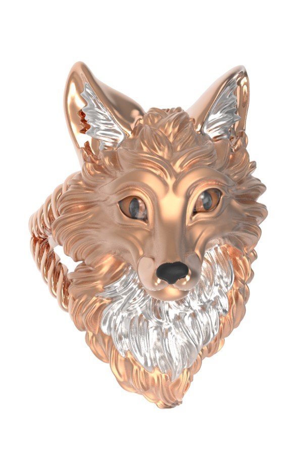 Кольцо из золота c эмалью