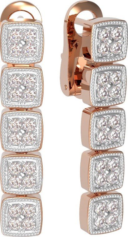 Серьги из золота c бриллиантами