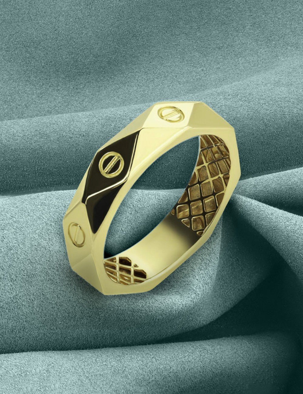 Кольцо из лимонного золота