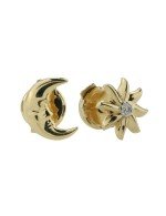 Серьги из лимонного золота c бриллиантами