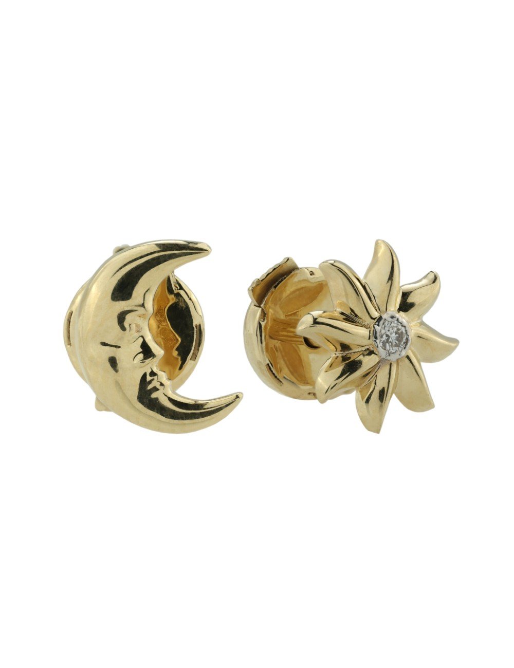 Серьги из лимонного золота c бриллиантами