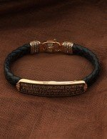 Браслет из золота c шнурком