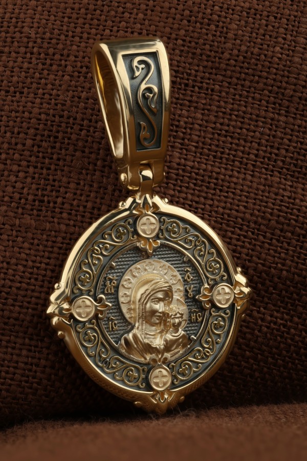 Образок из лимонного золота 585 пробы