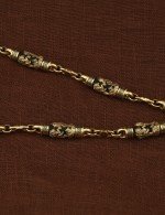 Цепь из лимонного золота c эмалью и эбеновым деревом