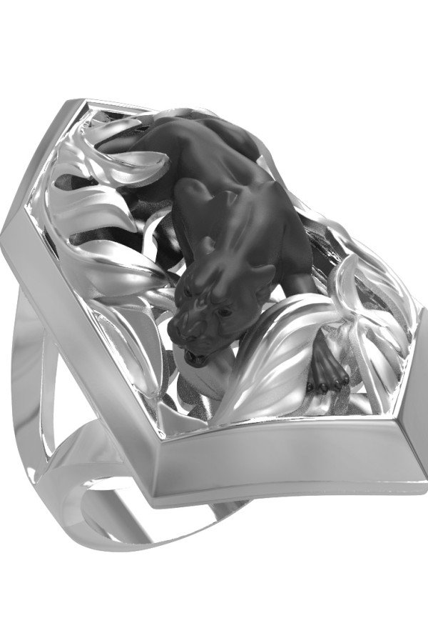 Кольцо из белого золота