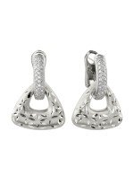 Серьги из белого золота c бриллиантами