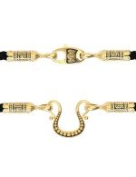 Шнурок шёлковый из лимонного золота c шёлковым шнурком