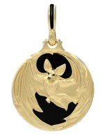 Подвеска из лимонного золота c эмалью и ониксом