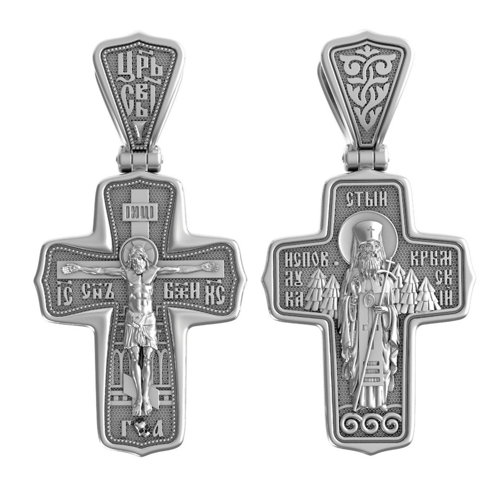 Крест из белого золота 585 пробы