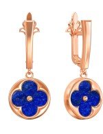 Серьги из золота c лазуритом