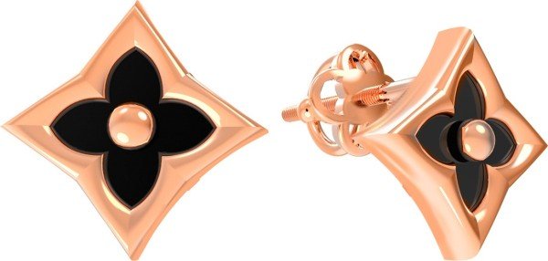 Серьги из золота c ониксом