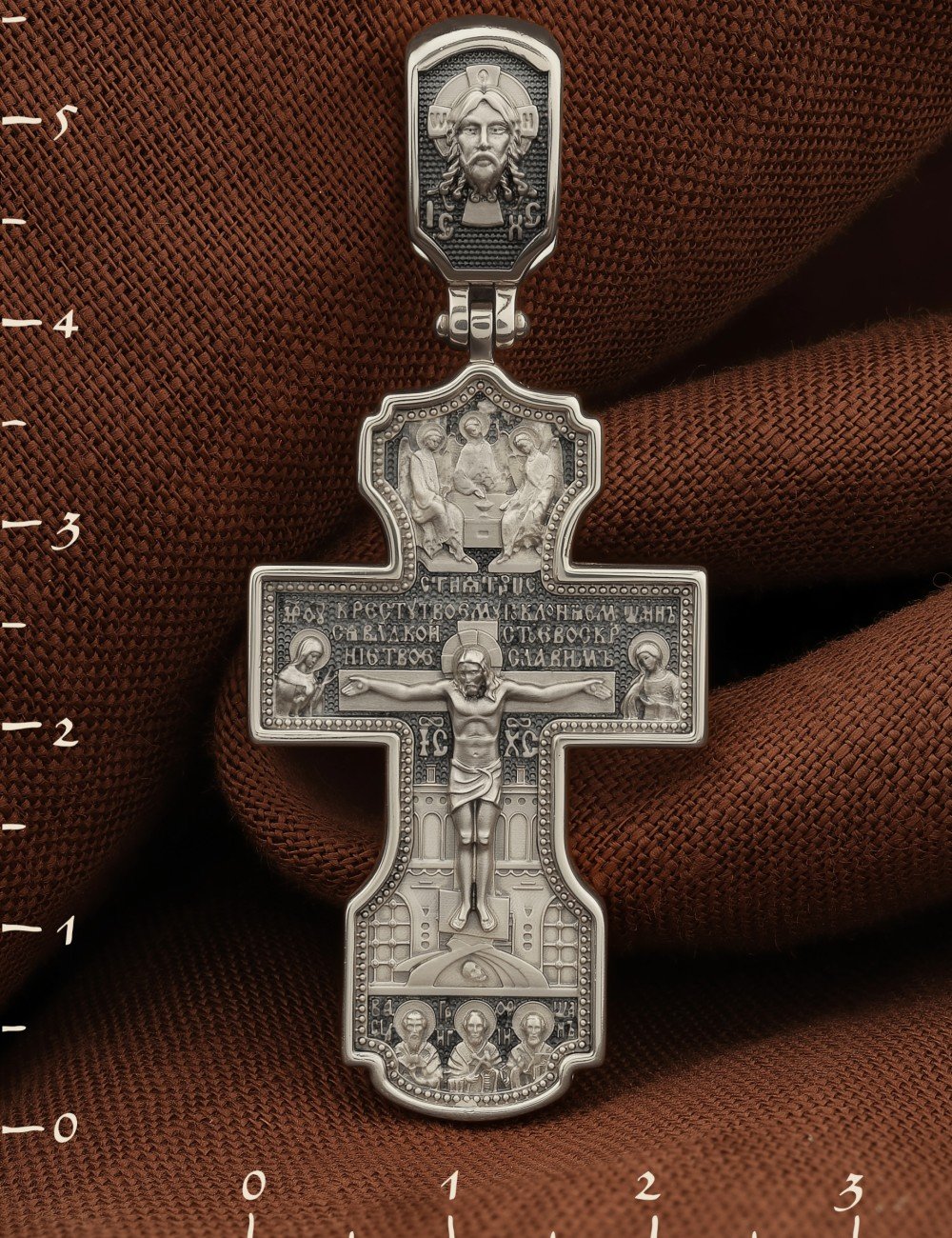 Крест из белого золота