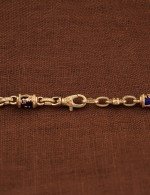 Цепь из золота c лазуритом