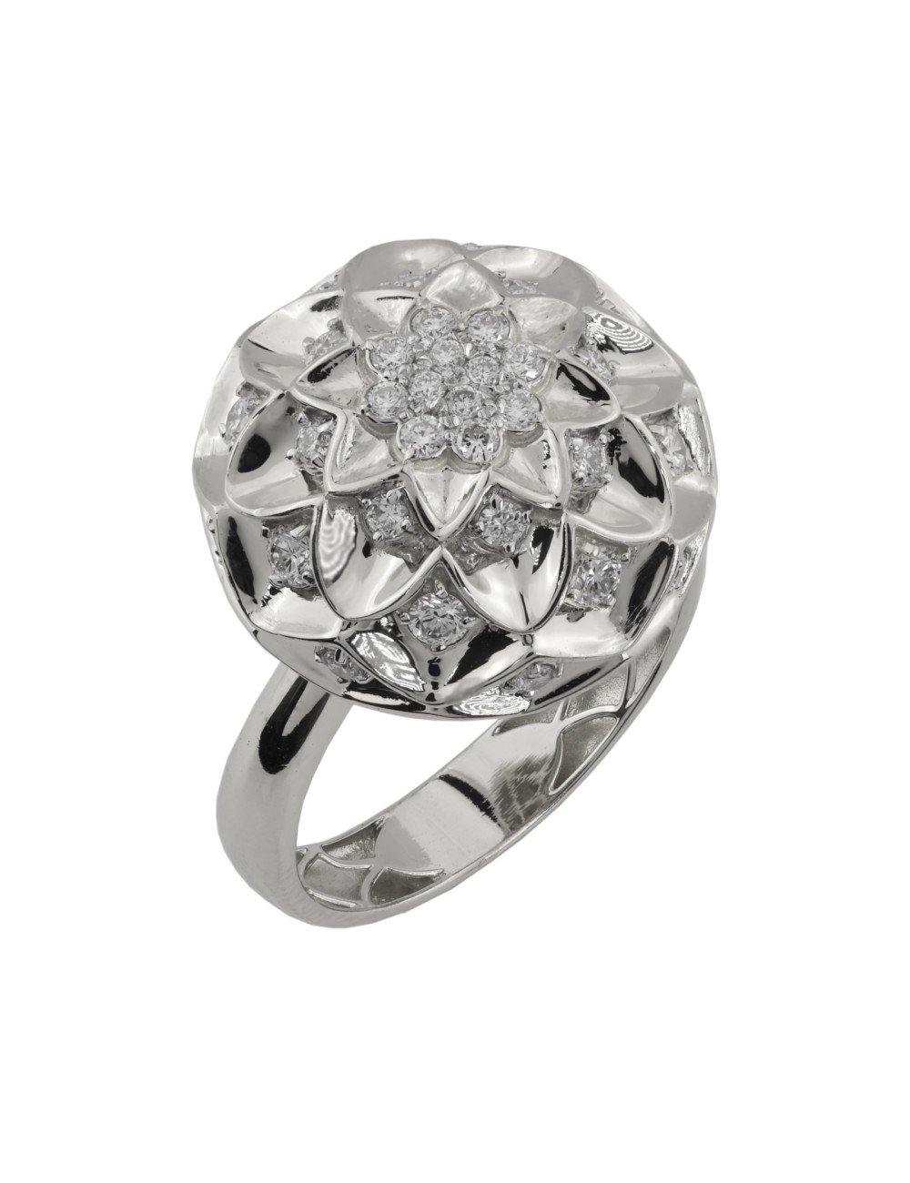 Кольцо из белого золота c бриллиантами