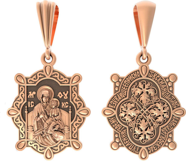 Образок из красного золота 585 пробы