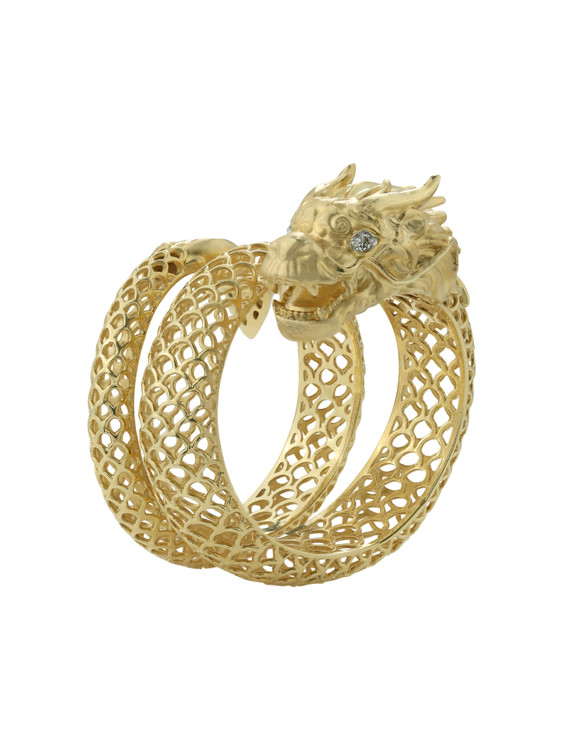 Кольцо из лимонного золота 585 пробы c бриллиантами