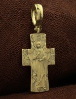 Крест из лимонного золота