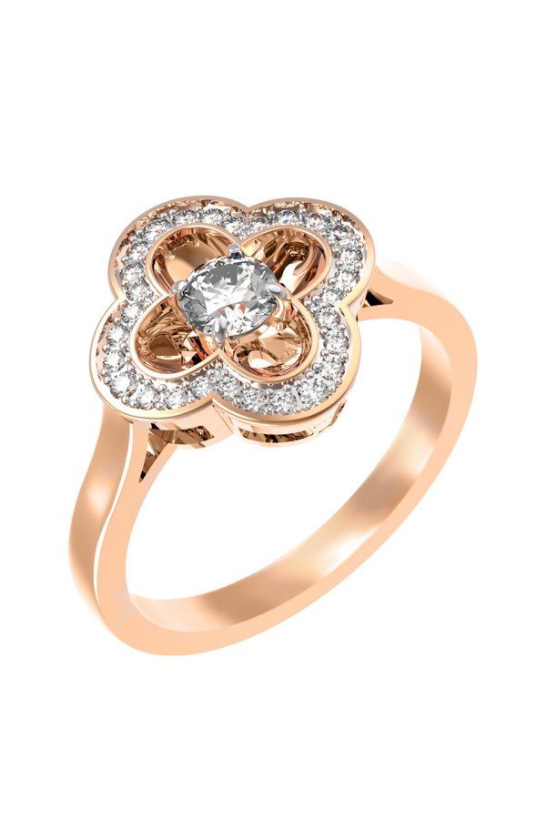 Кольцо из золота c бриллиантами