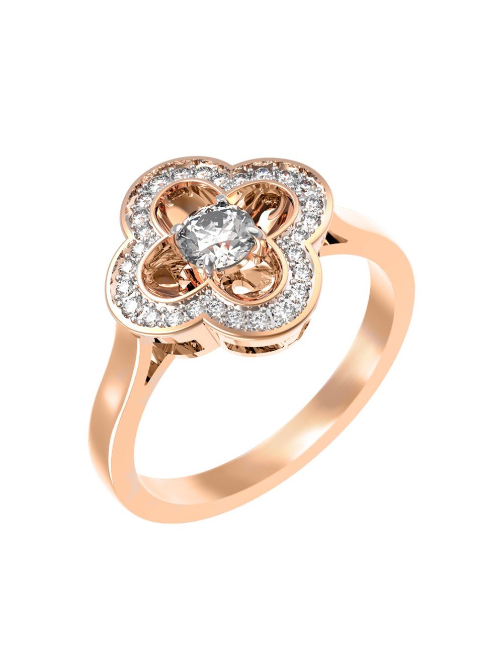 Кольцо из золота c бриллиантами