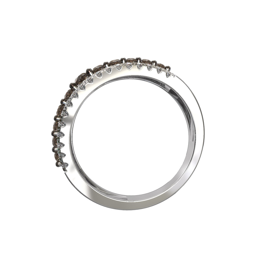 Кольцо из белого золота 585 пробы c бриллиантами