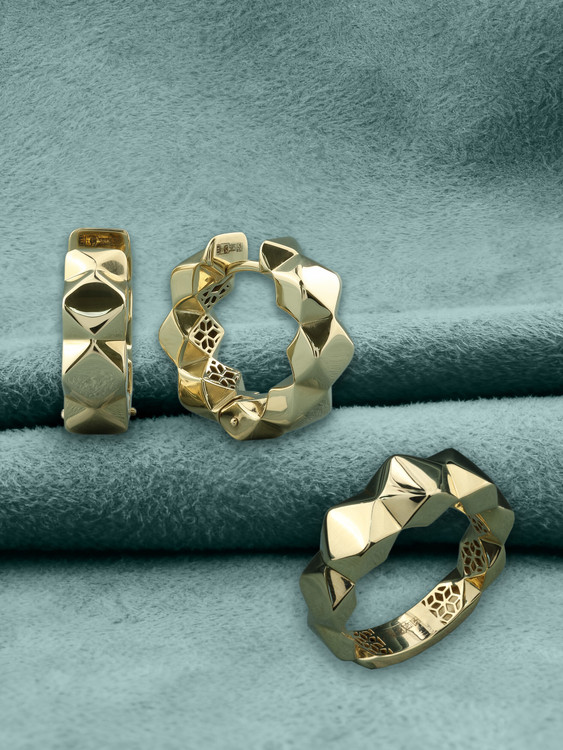 Серьги из лимонного золота 585 пробы