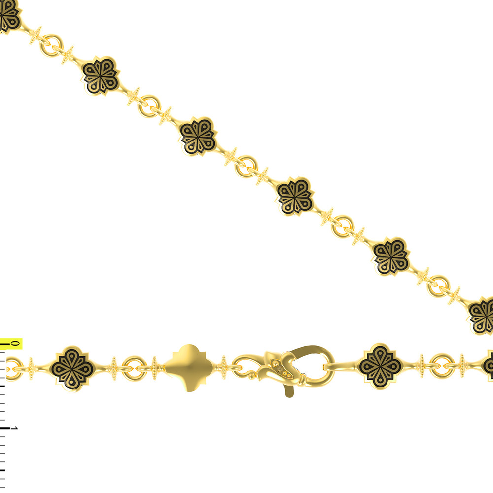 Цепь из лимонного золота 585 пробы