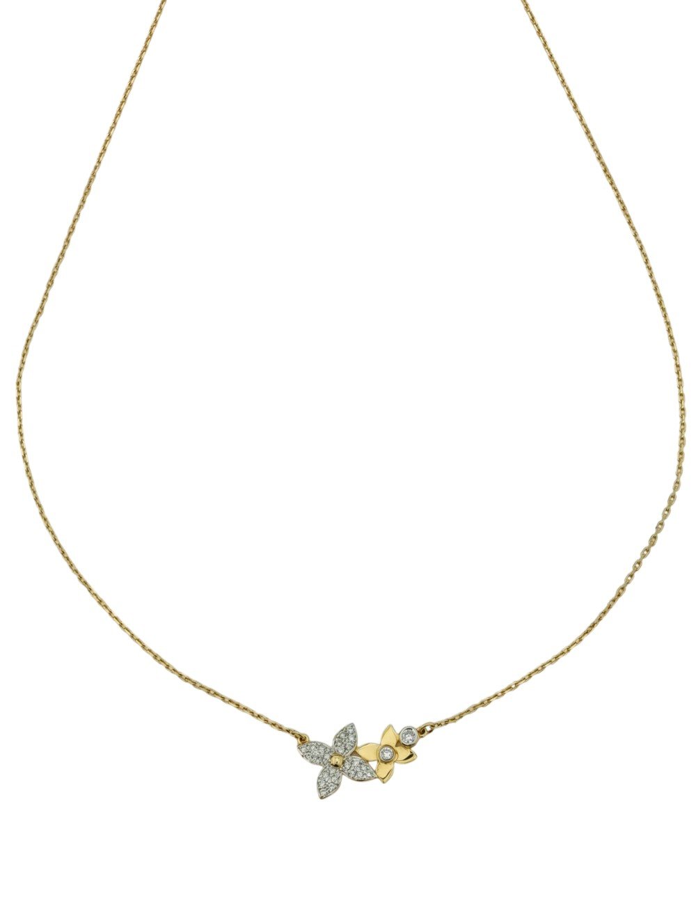 Колье из лимонного золота c бриллиантами