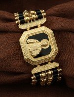 Браслет из лимонного золота c ониксом