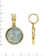 Серьги из лимонного золота c эмалью