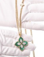 Колье из лимонного золота c бриллиантами и малахитом