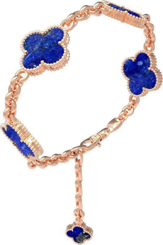 Браслет из золота c лазуритом