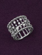 Кольцо из белого золота c бриллиантами